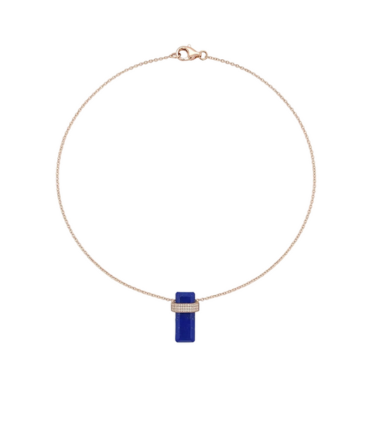 Lapis Lazuli, Diamond & Gold Necklace