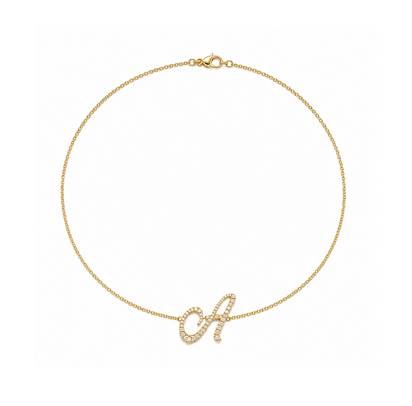 Diamond Initial Necklace