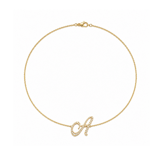 Diamond Initial Necklace