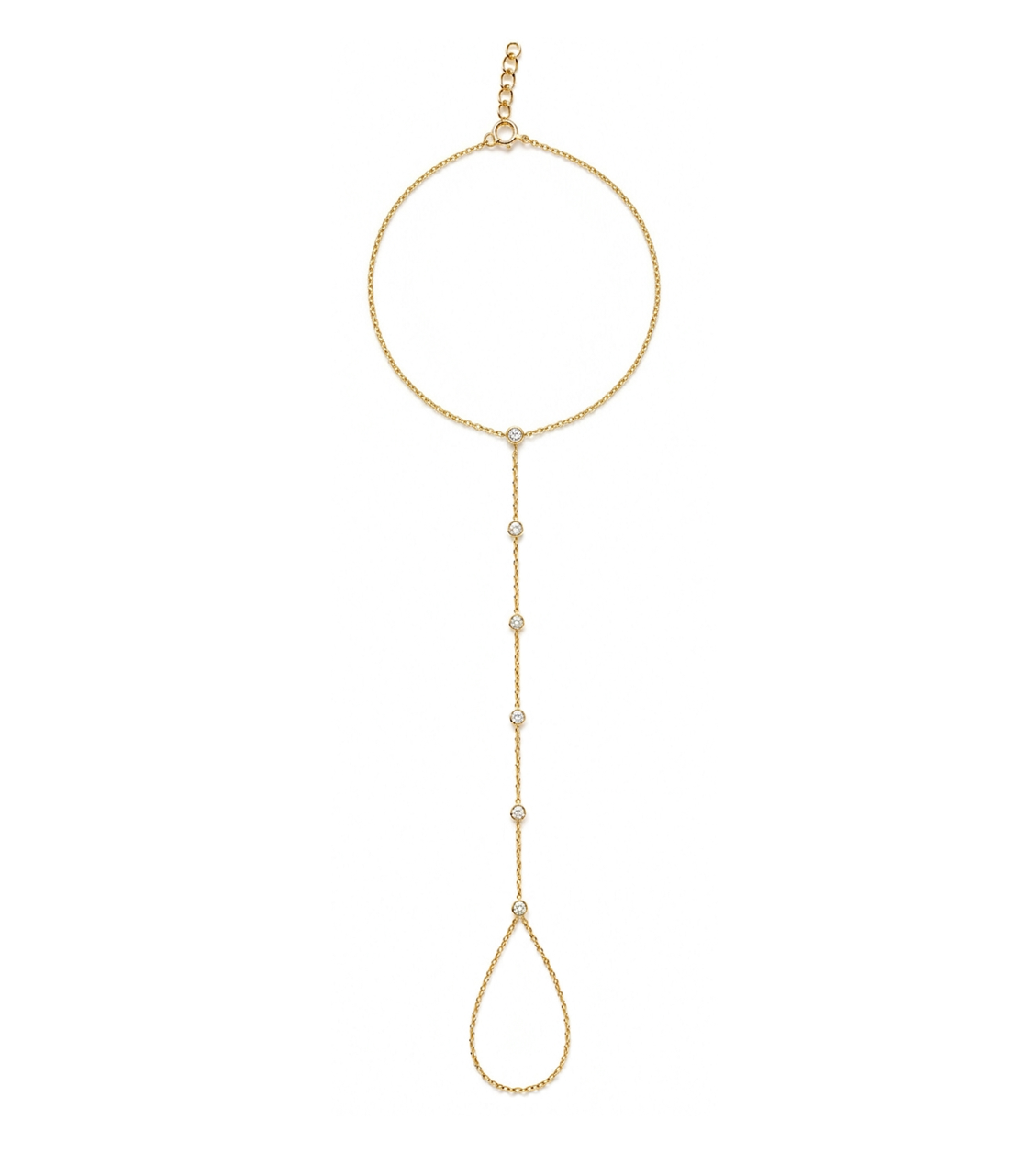 Diamond & Gold Station Hand Chain