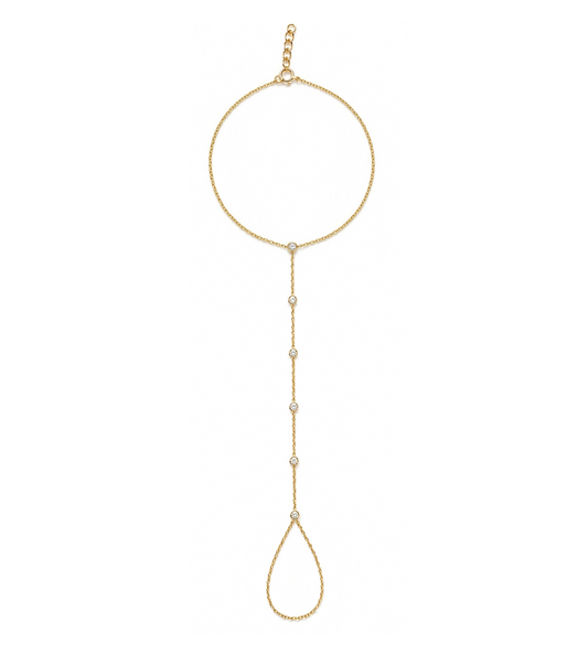 Diamond & Gold Station Hand Chain