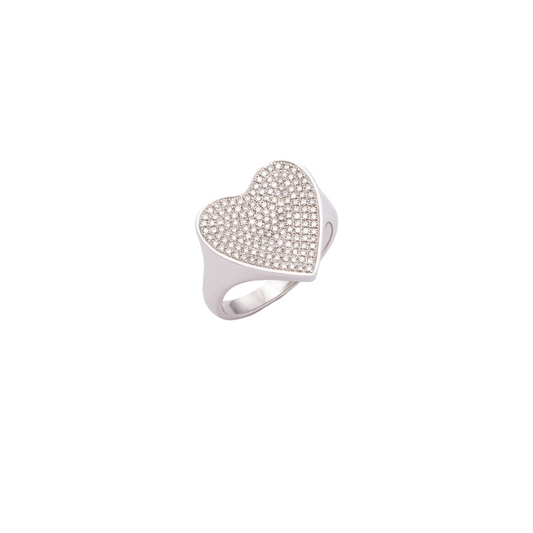 Diamond & White Gold Heart Ring