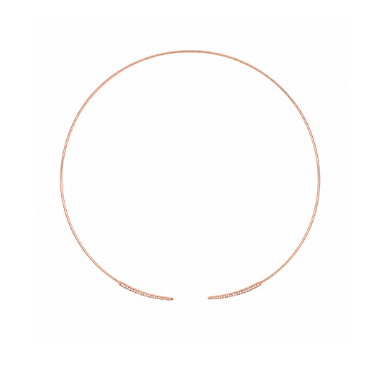 Diamond & Rose Gold Cuff Choker