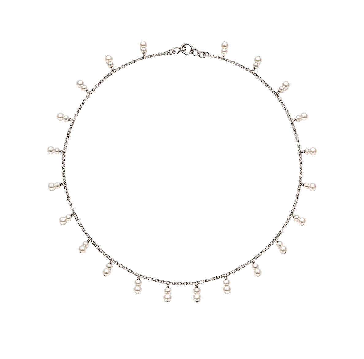 Fresh Pearls Station Necklace