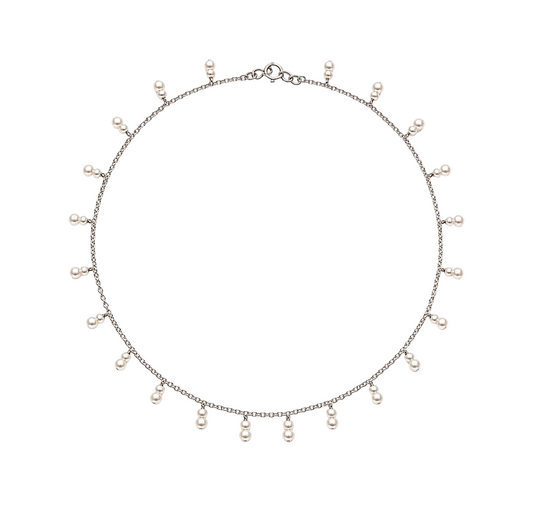 Fresh Pearls Station Necklace