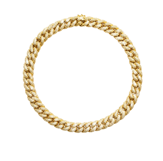 Diamond & Gold Cuban Necklace