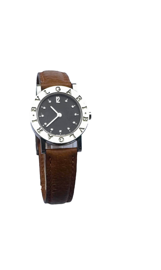 Bvlgari Stainless Steal Diamond Wrist Watch