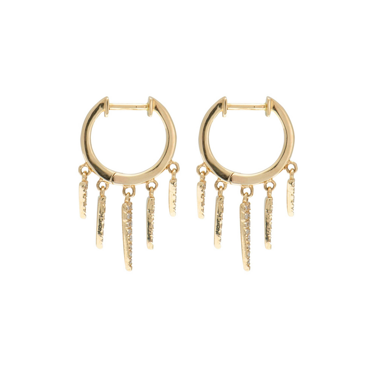 Diamond & Gold Dagger Earrings