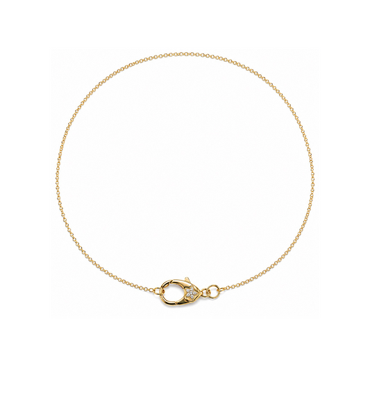Gold & Diamond Star Clasp Necklace