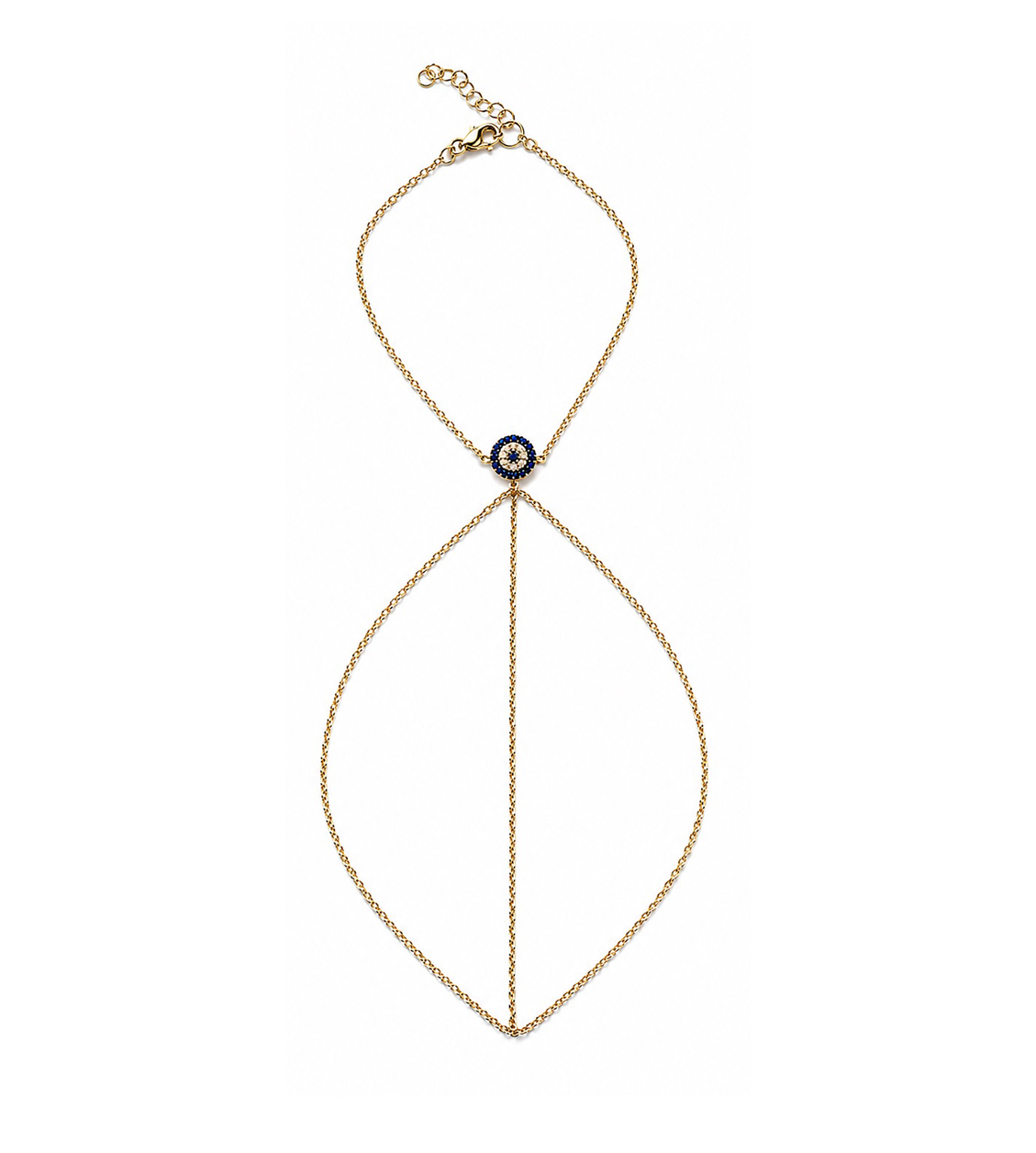 Sapphire & Diamond Eye Hand Chain