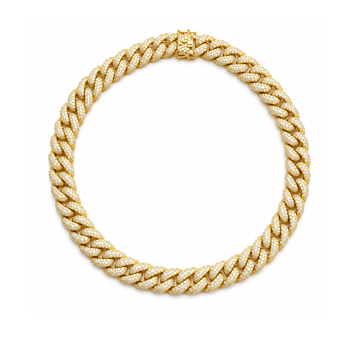 Diamond & Gold Cuban Necklace