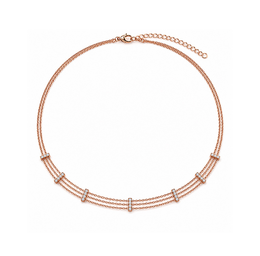 Diamond & Rose Gold Choker
