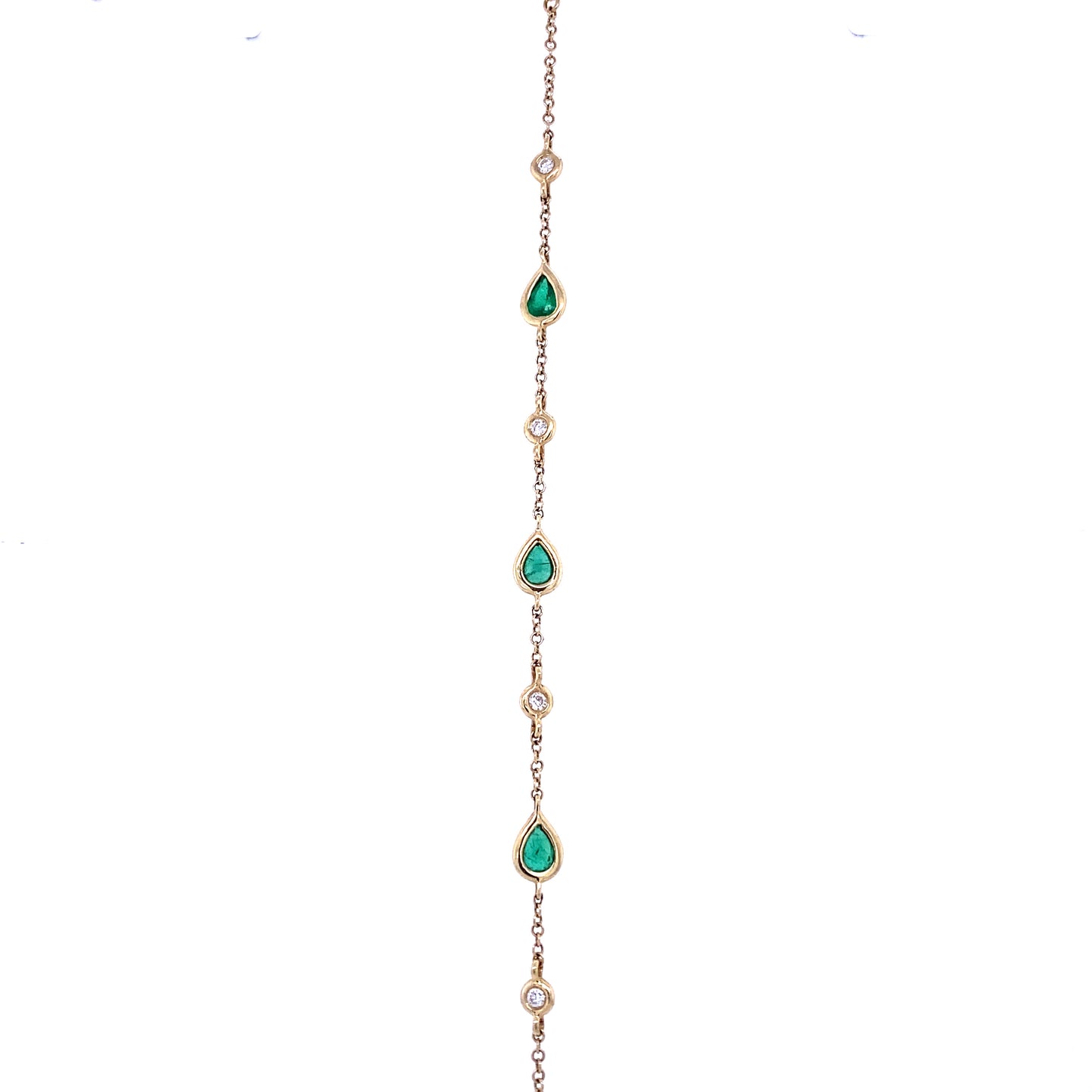 Gold & Diamond Emerald Hand Chain