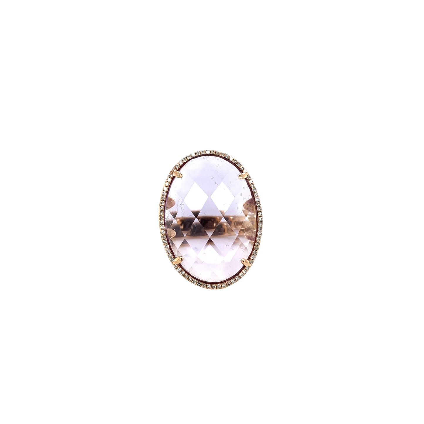 Rose Gold & Diamond Amethyst Ring