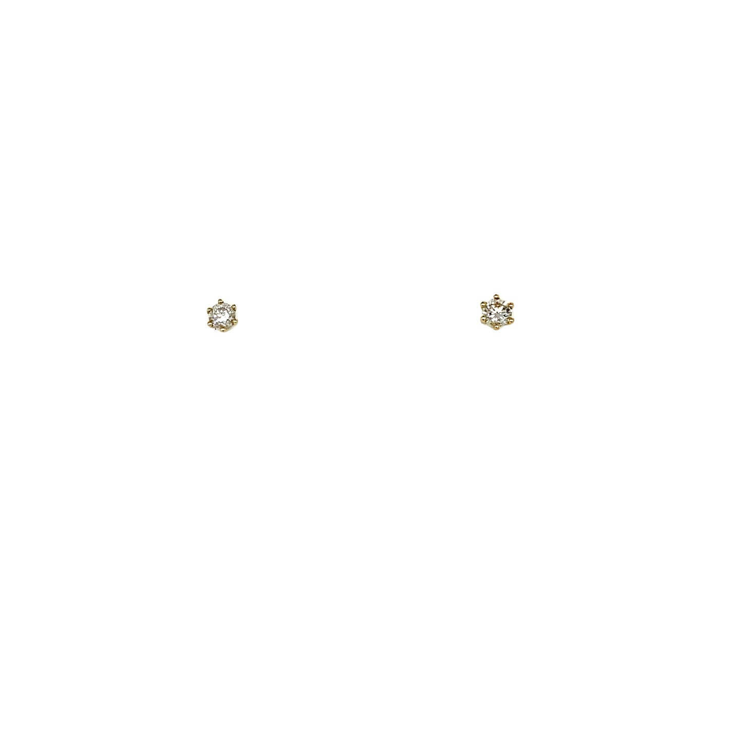 Gold & Diamond Stud Earrings