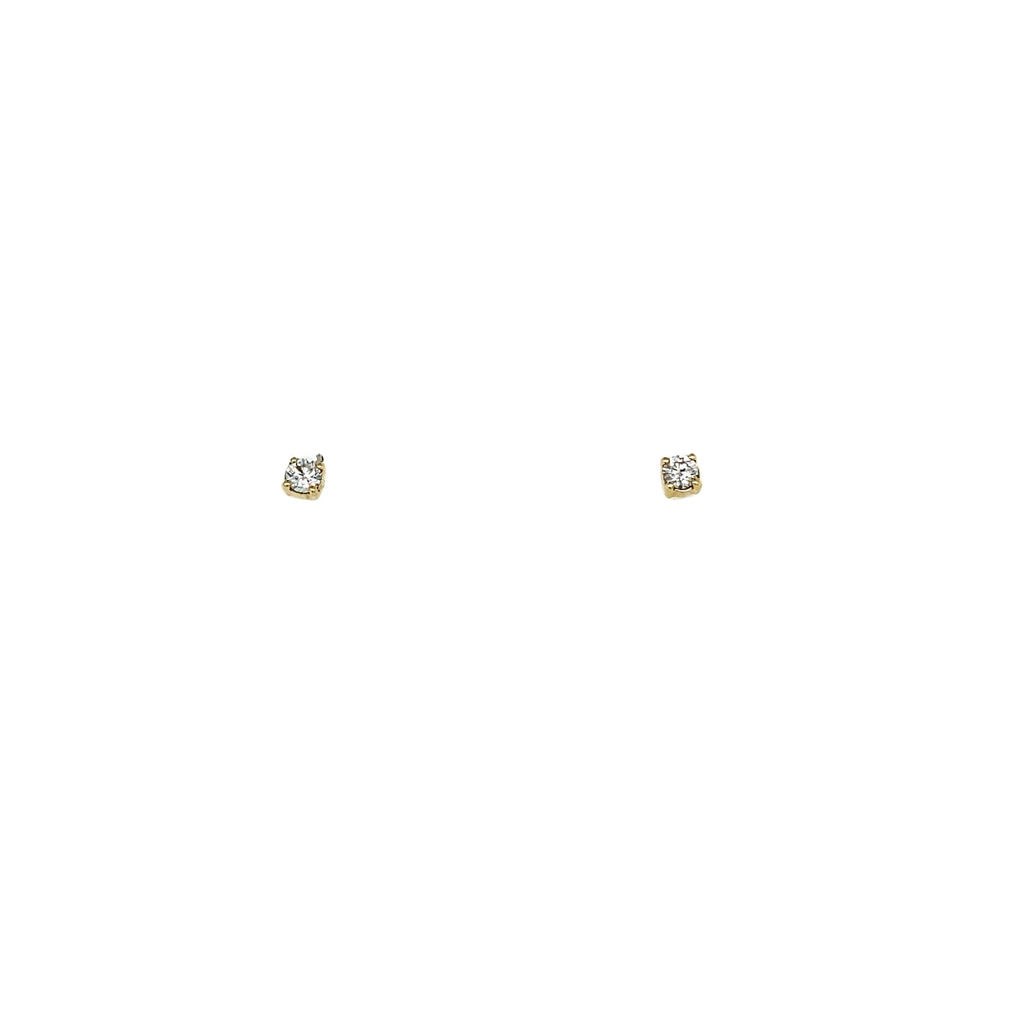 Gold & Diamond Square Stud Earrings