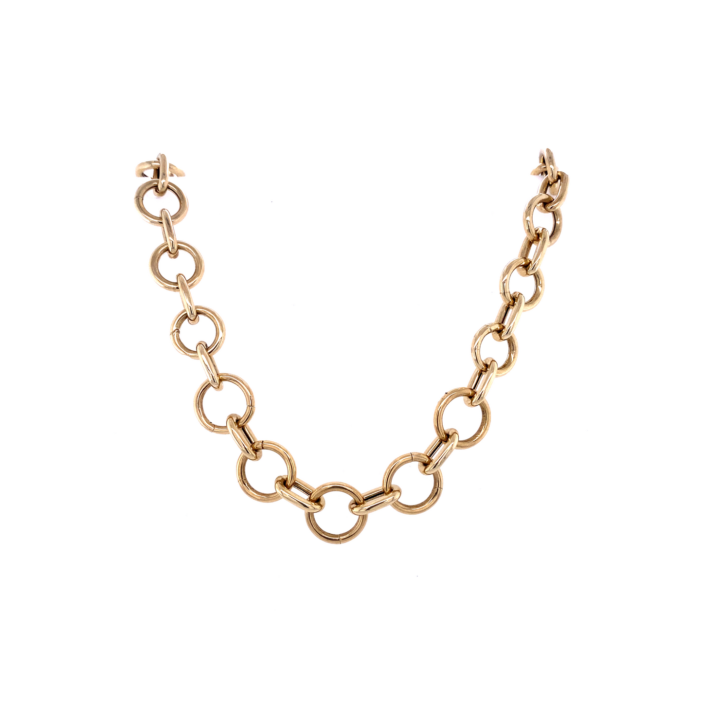 Gold & Link Charm Holder Necklace