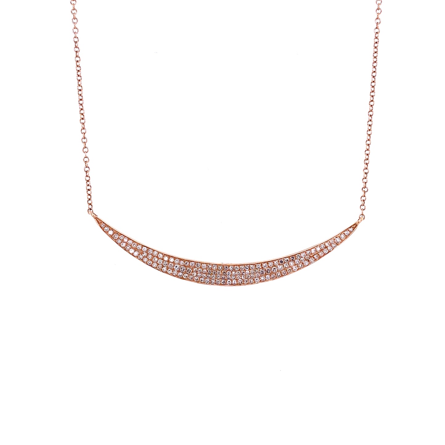 Rose Gold & Diamond Bar Necklace