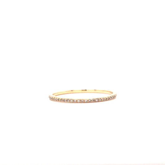 Gold & Diamond Thin Band Ring
