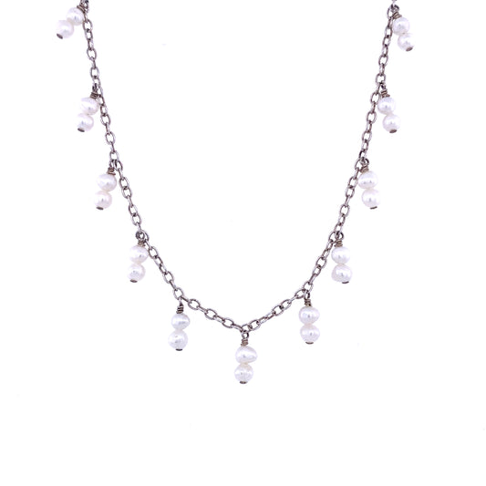 Fresh Pearls Station Necklace