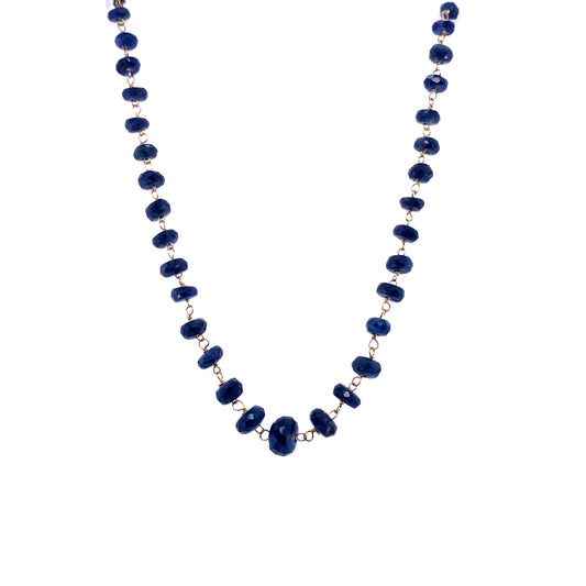 Blue Sapphire & Gold Necklace