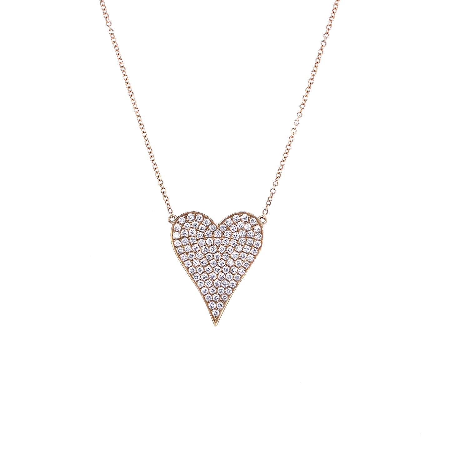 Gold & Diamond Heart Necklace