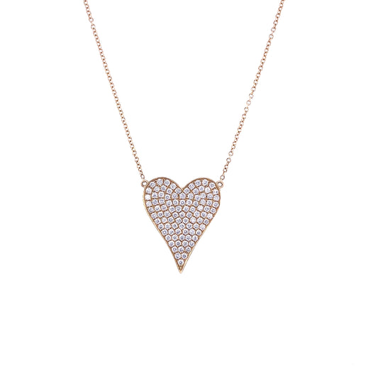 Diamond & Gold Heart Necklace