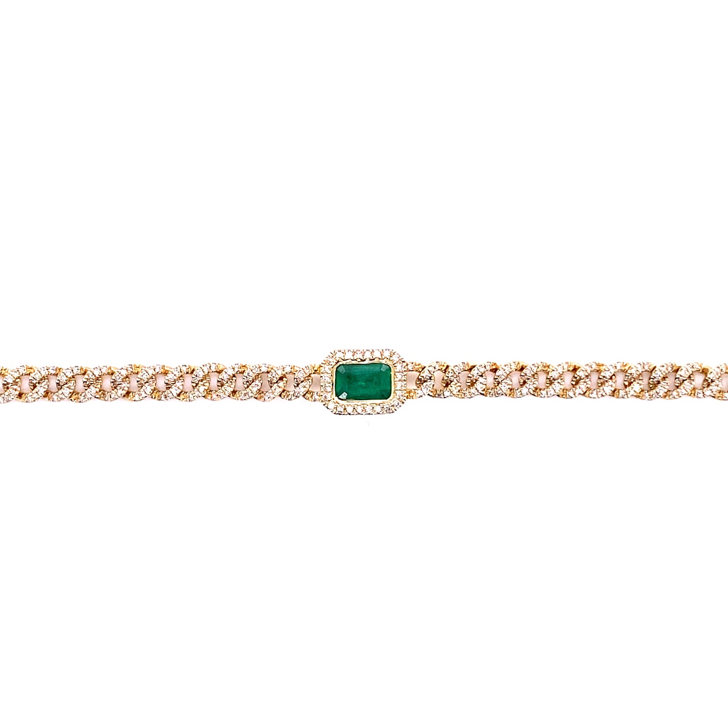 Gold & Diamond Emerald Bracelet