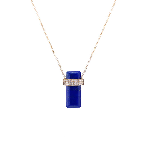 Lapis Lazuli, Diamond & Gold Necklace