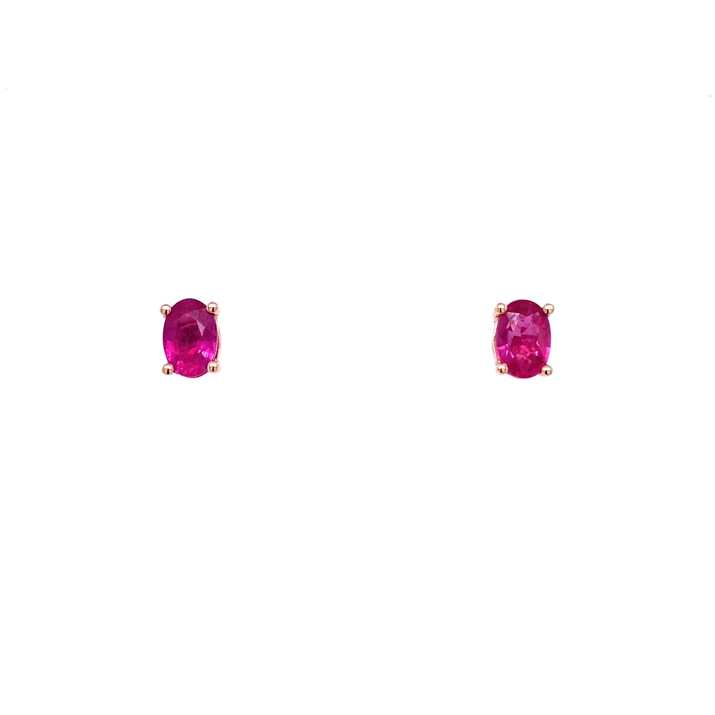Rose Gold & Pink Sapphire Earring
