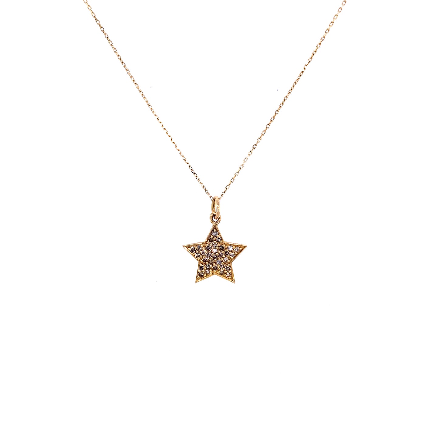 Gold & Diamond Star Necklace