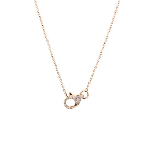 Gold & Diamond Clasp Necklace