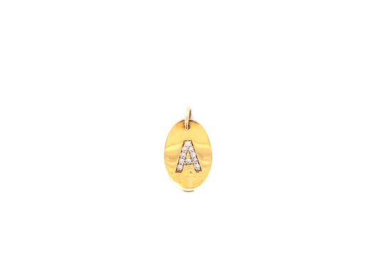 Gold & Diamond Letter 'A' Pendant